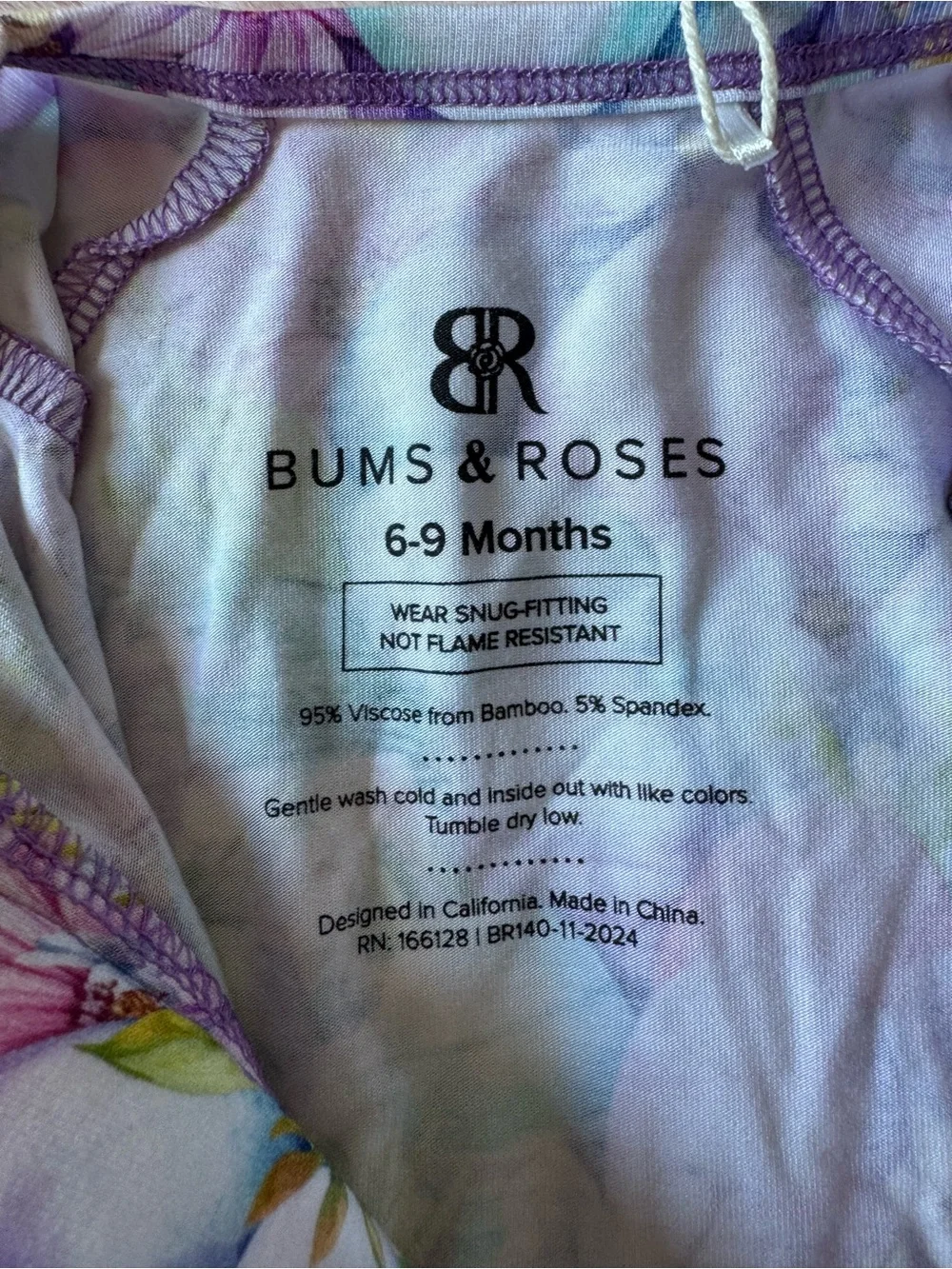 NWT Bums and Roses So Eggstra Ruffle Footie Size 6-9 months